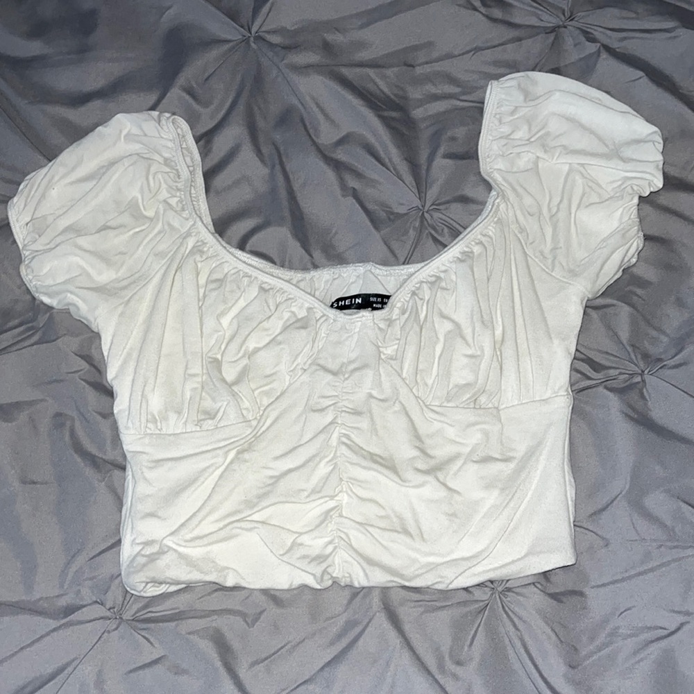 XS white colored shirt from shein